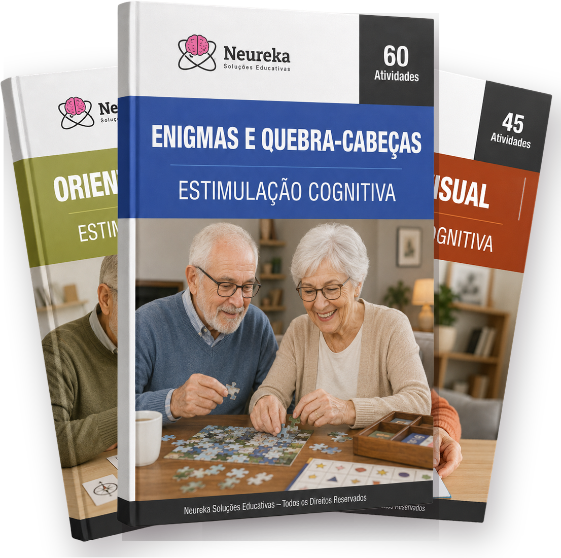 Kit de estimulação cognitiva — 7 livros de atividades